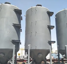 2500 Cu. Ft. Pressure Silo – Barite / Bentonite – ASME U Stamp Vertical Silo with Base Skid, Design Code ASME Sec. VIII, Div. I, Design Pressure 45 Psig, Silo piping withing Skid Limit, Provision for Lad Cells